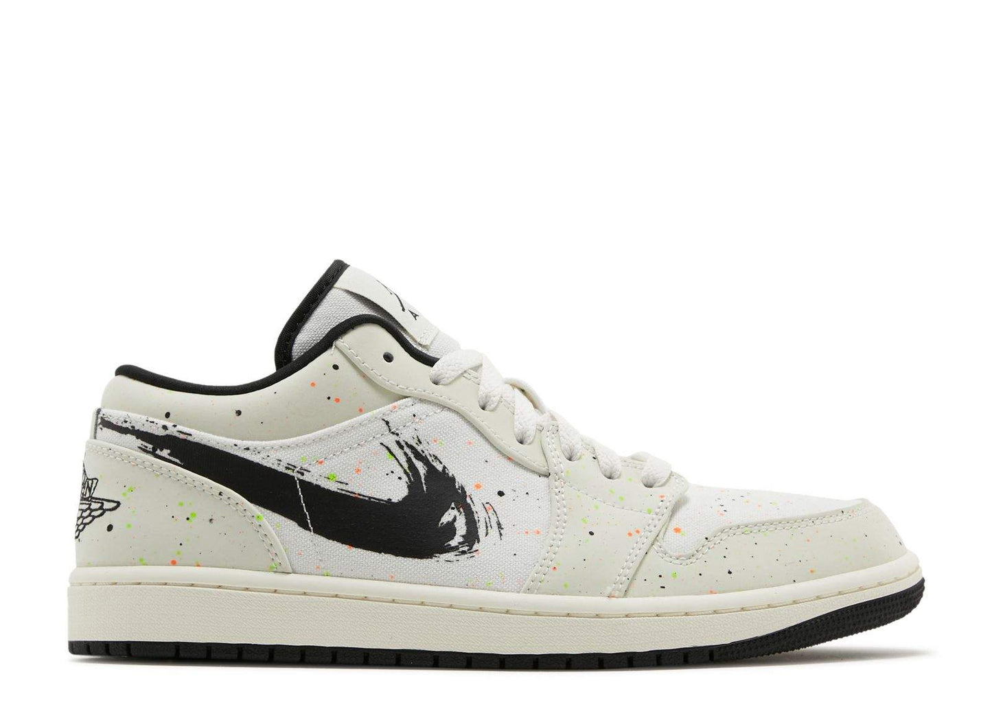 Air Jordan 1 Low ¡®Brushstroke Swoosh ¨C Paint Splatter¡¯ Everlasting Sneaker...