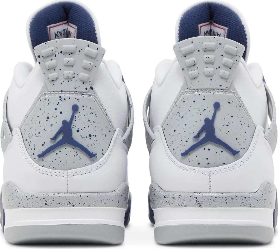 Air Jordan 4 Retro White Midnight Navy Sneakers - Elite Edition