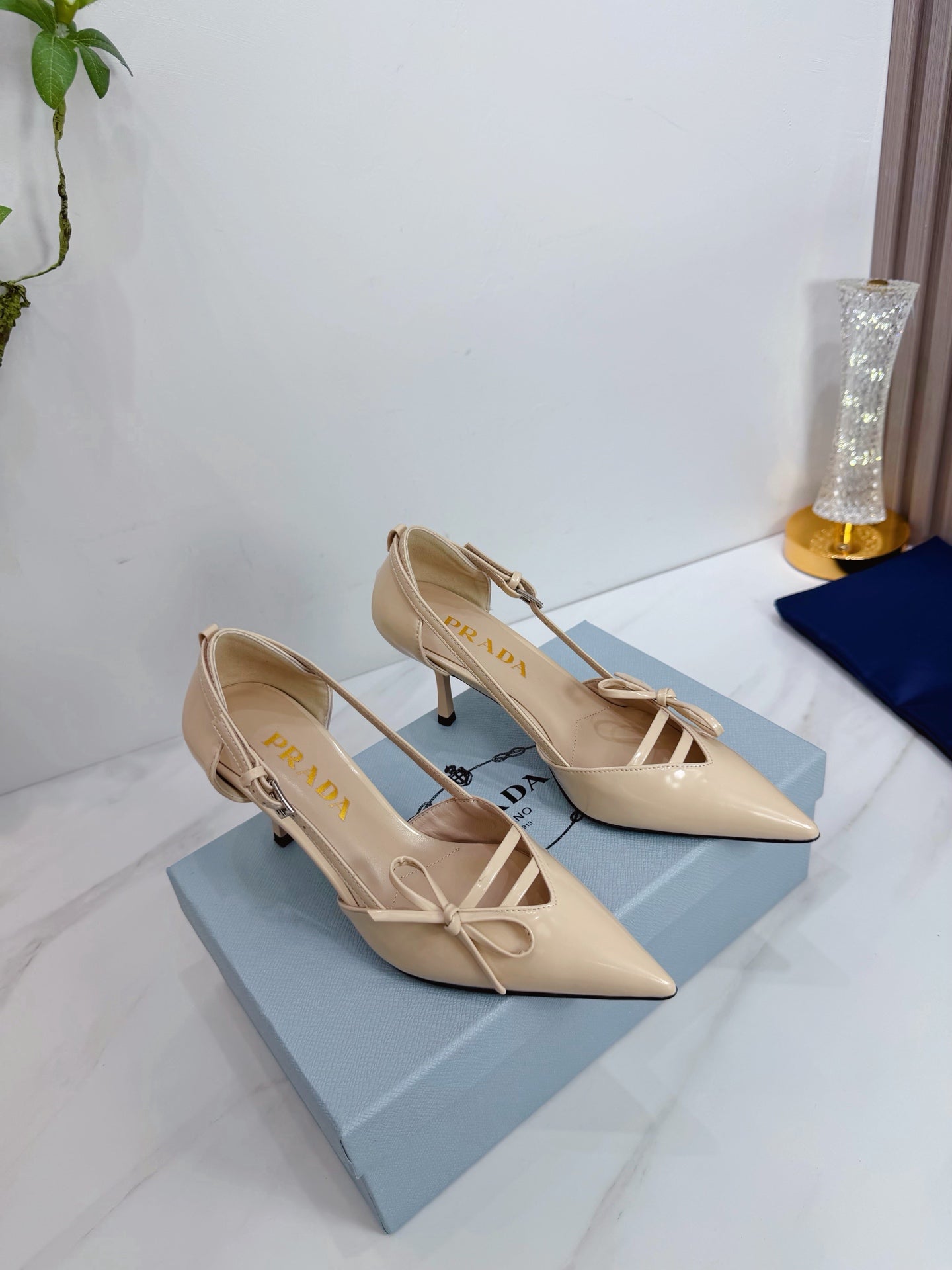 PRA 26SS Pumps 75 Beige Patent Leather 592347