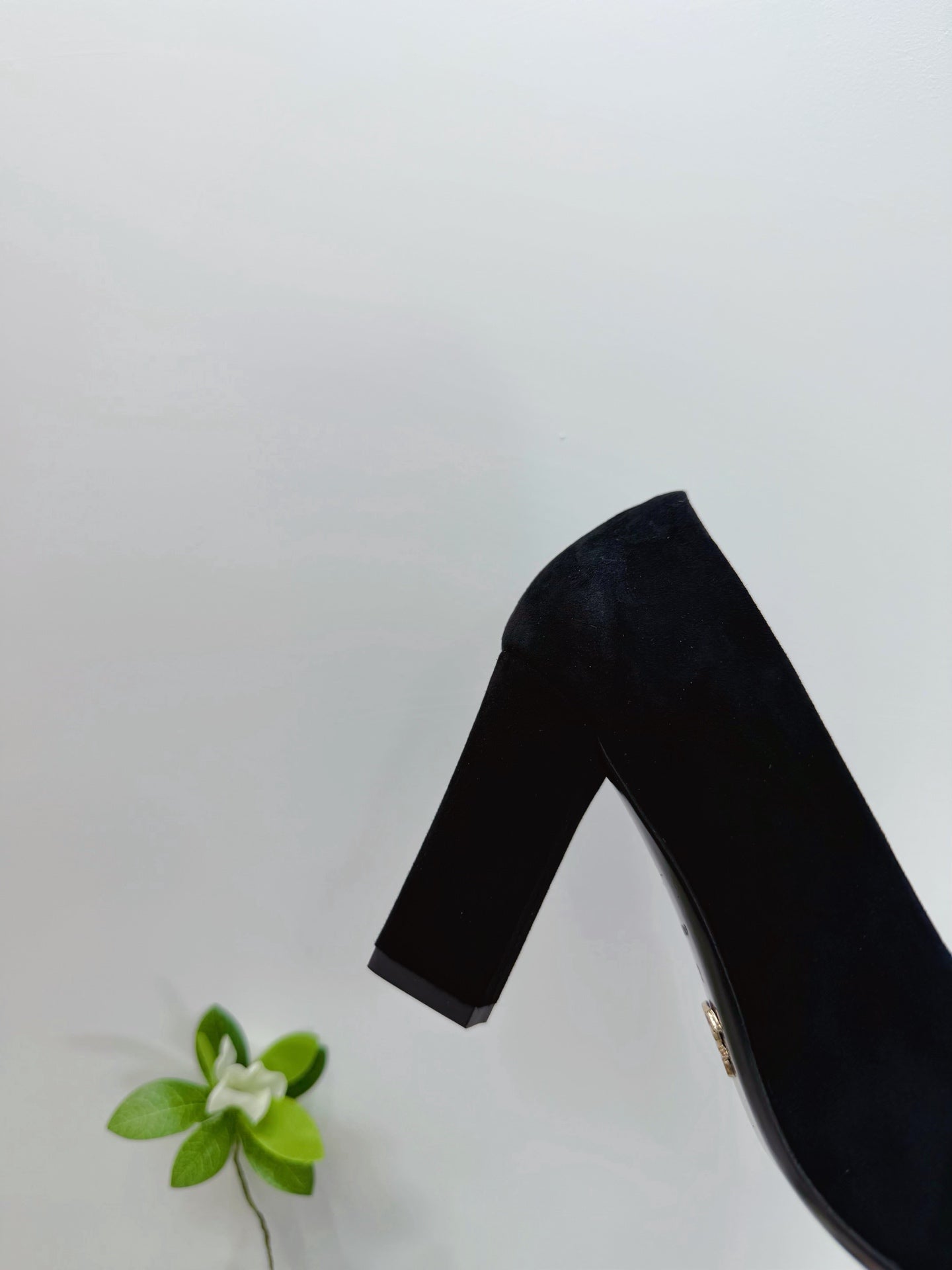 PRA 26SS Square-toe Block Heels 85 Black Suede 592360