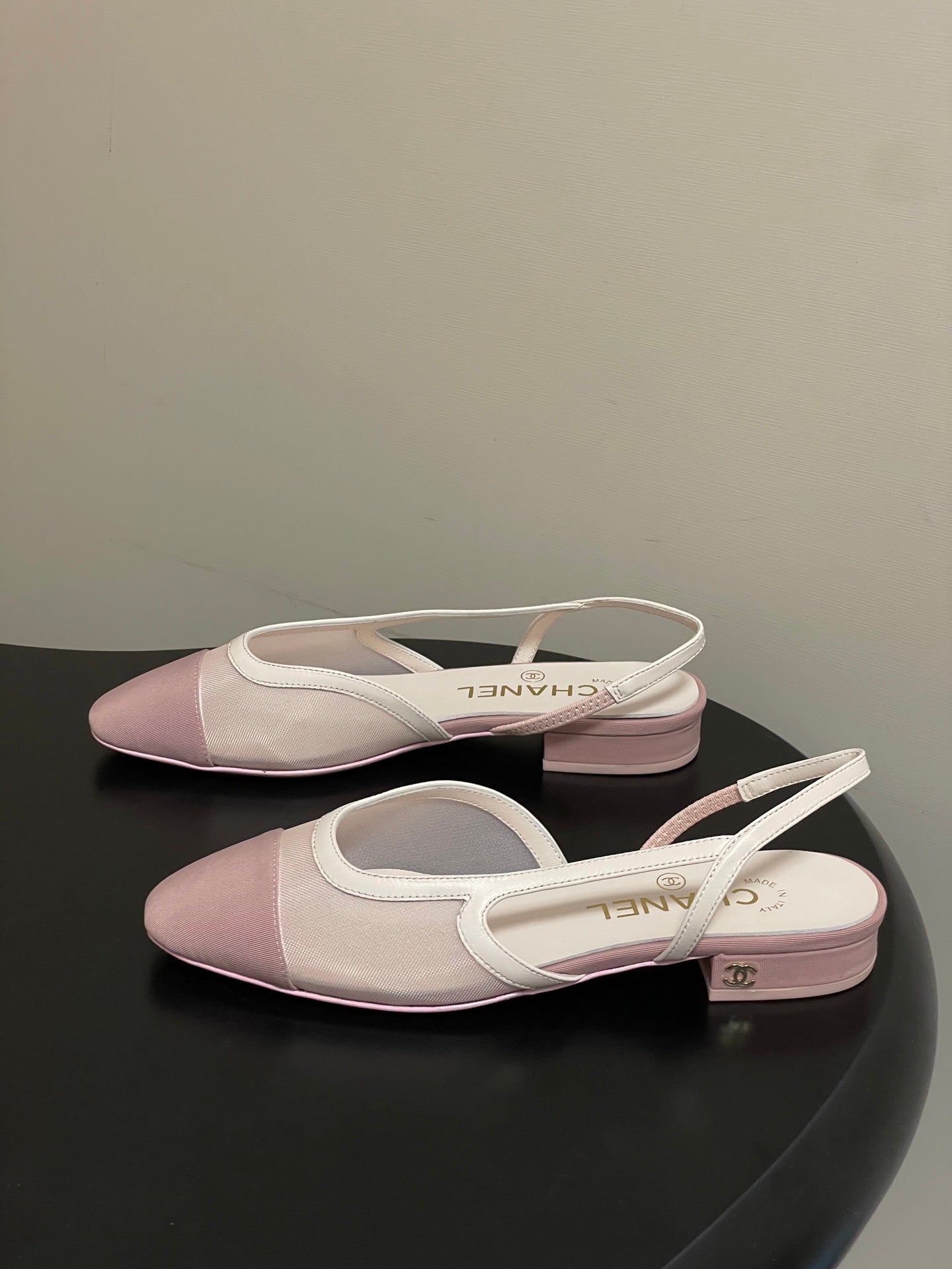 CC 26s Slingback Light Pink Mesh Fabric Sheepskin 649447