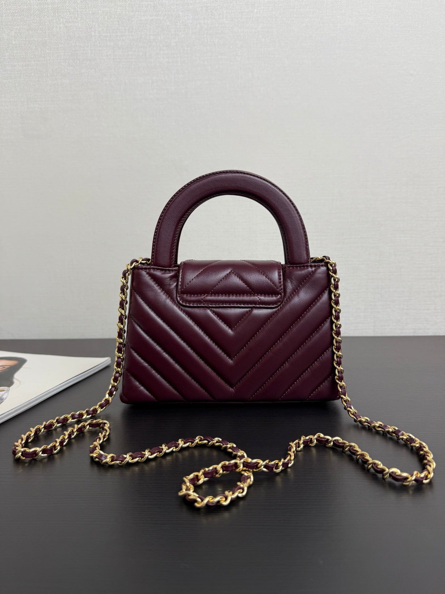 Chanel 2026 Kelly Bag 19cm Burgundy Lambskin