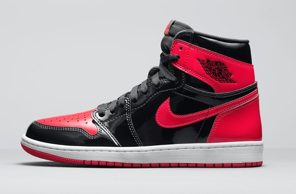 Jordan 1 Retro High OG Patent Bred Sneakers - Collaboration Release