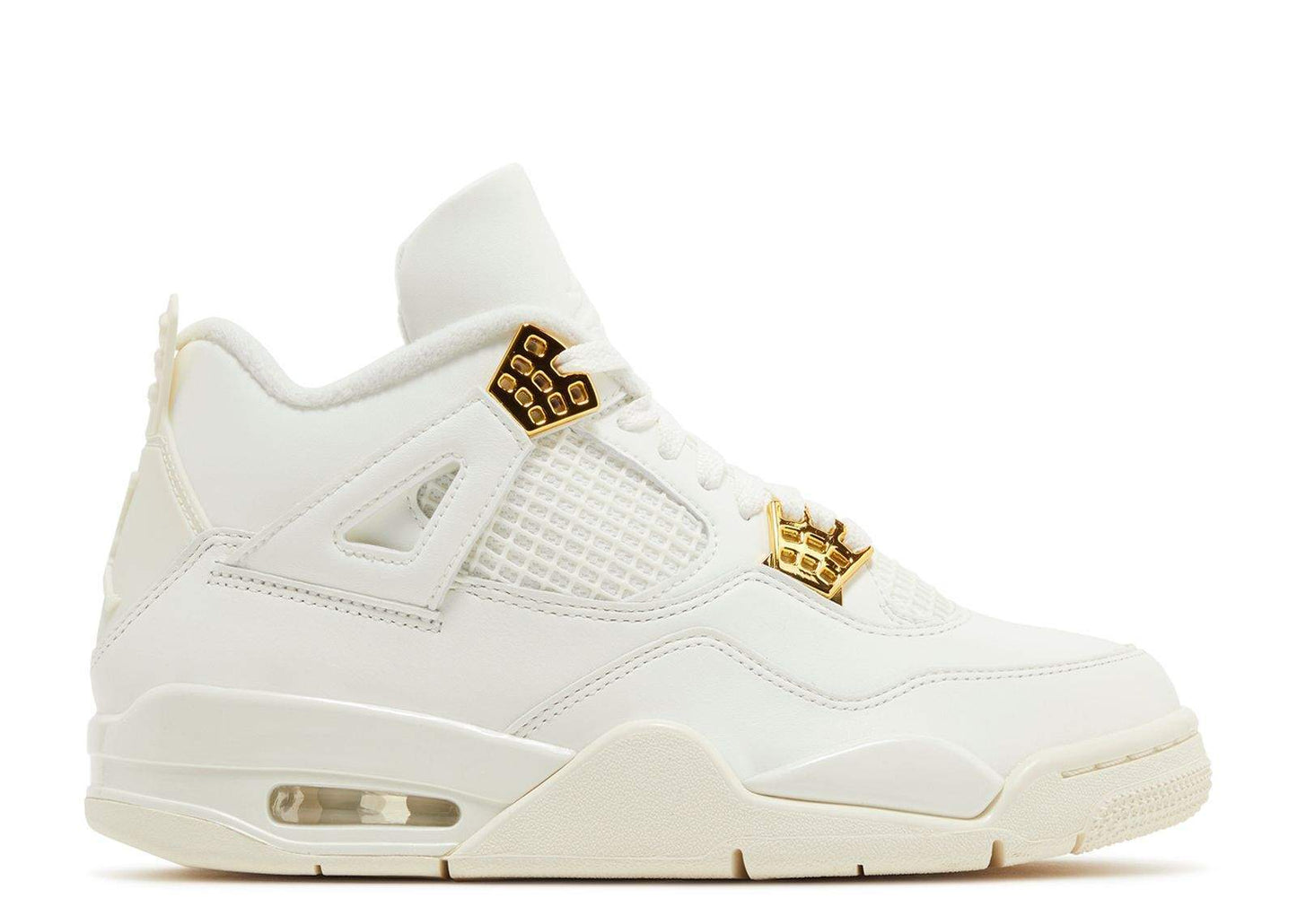 Wmns Air Jordan 4 Retro Metallic Gold Unfading Sneaker Sneakers - Court Icon