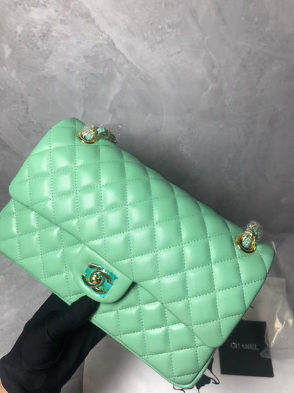 Chanel 2026 Flap Bag 25cm Green Quilted Lambskin