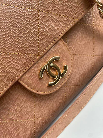 Chanel 2026 Shopping Bag 39cm Brown Grained Calfskin