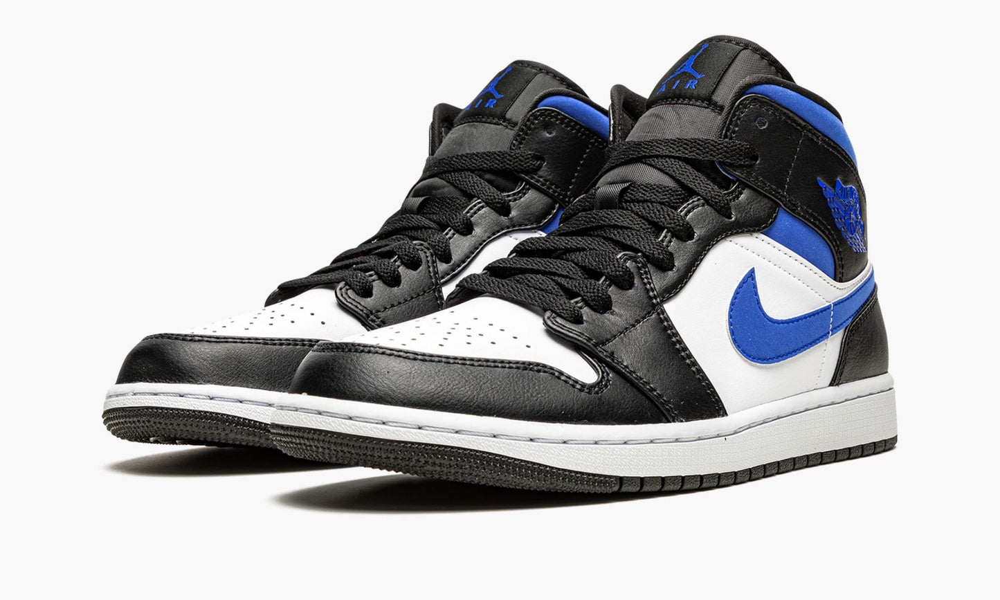 Air Jordan 1 Mid Racer Blue / Black / White Sneakers - Style Staple