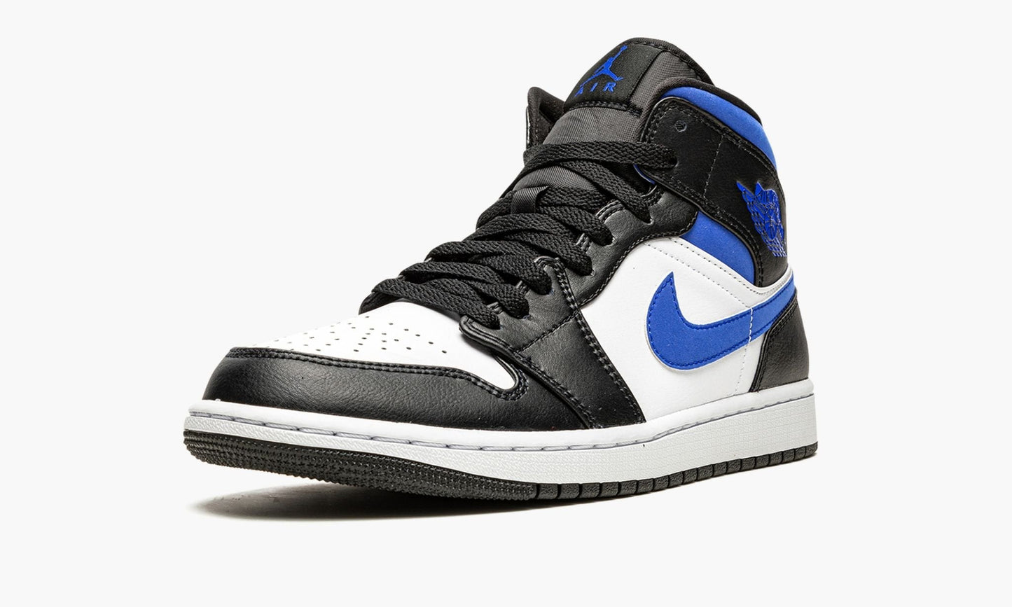 Air Jordan 1 Mid Racer Blue / Black / White Sneakers - Style Staple