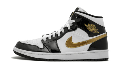 Air Jordan 1 Mid SE “Black Gold Patent Leather” Sneakers - Premium Sneaker