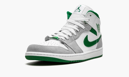 Air Jordan 1 MID SE “Grey / Pine Green / White” Sneakers - Vintage Inspired
