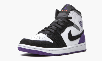 Air Jordan 1 Mid SE Court Purple Suede Sneakers - All-Day Comfort