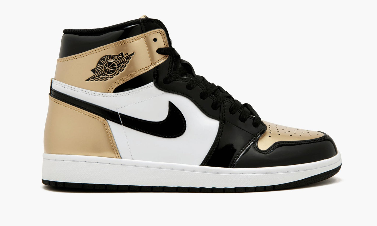 Air Jordan 1 Retro High OG NRG Gold Top 3 Sneakers - Authentic