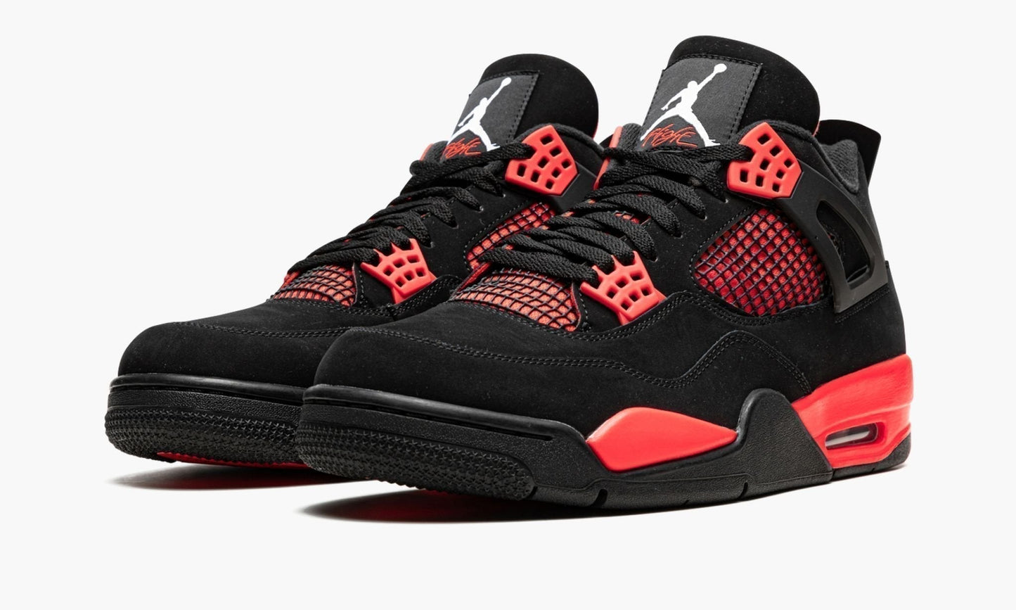 Air Jordan 4 Retro “Red Thunder” Sneakers - Cushioned Stride