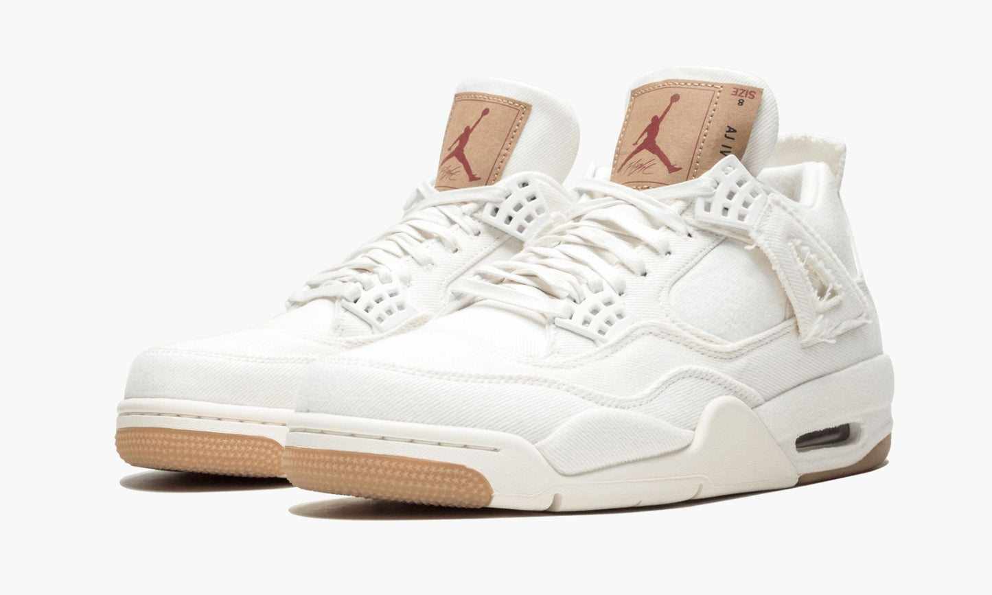 Air Jordan 4 Retro Levis NRG White Denim Sneakers - Archive Edition