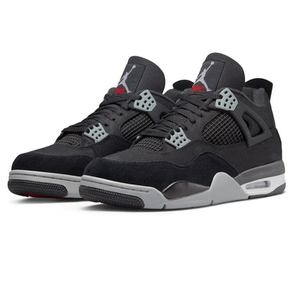 Air Jordan 4 Retro SE Black Canvas Sneakers - Authentic