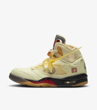 Air Jordan 5 Retro Off-White Sail Sneakers - Retro Classic
