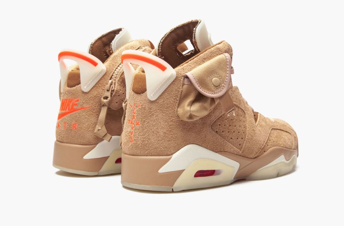 Air Jordan 6 Retro TraviScots British Khaki Sneakers - Streetwear Essential