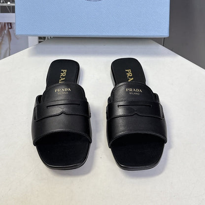 Prada 2026 Square Toe Slide Leather 717526
