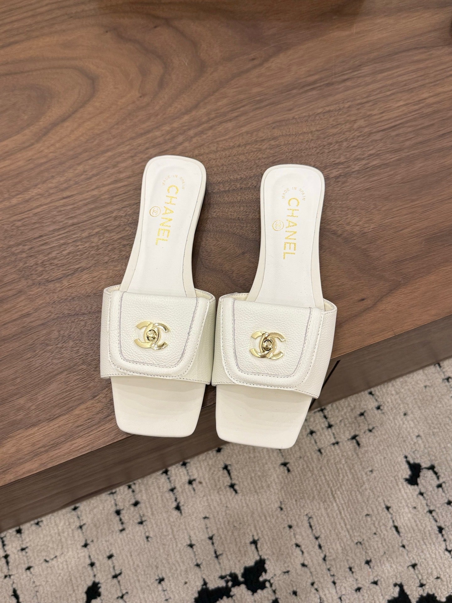 Chanel 2026 Double C Buckle Square Toe Slipper 857303