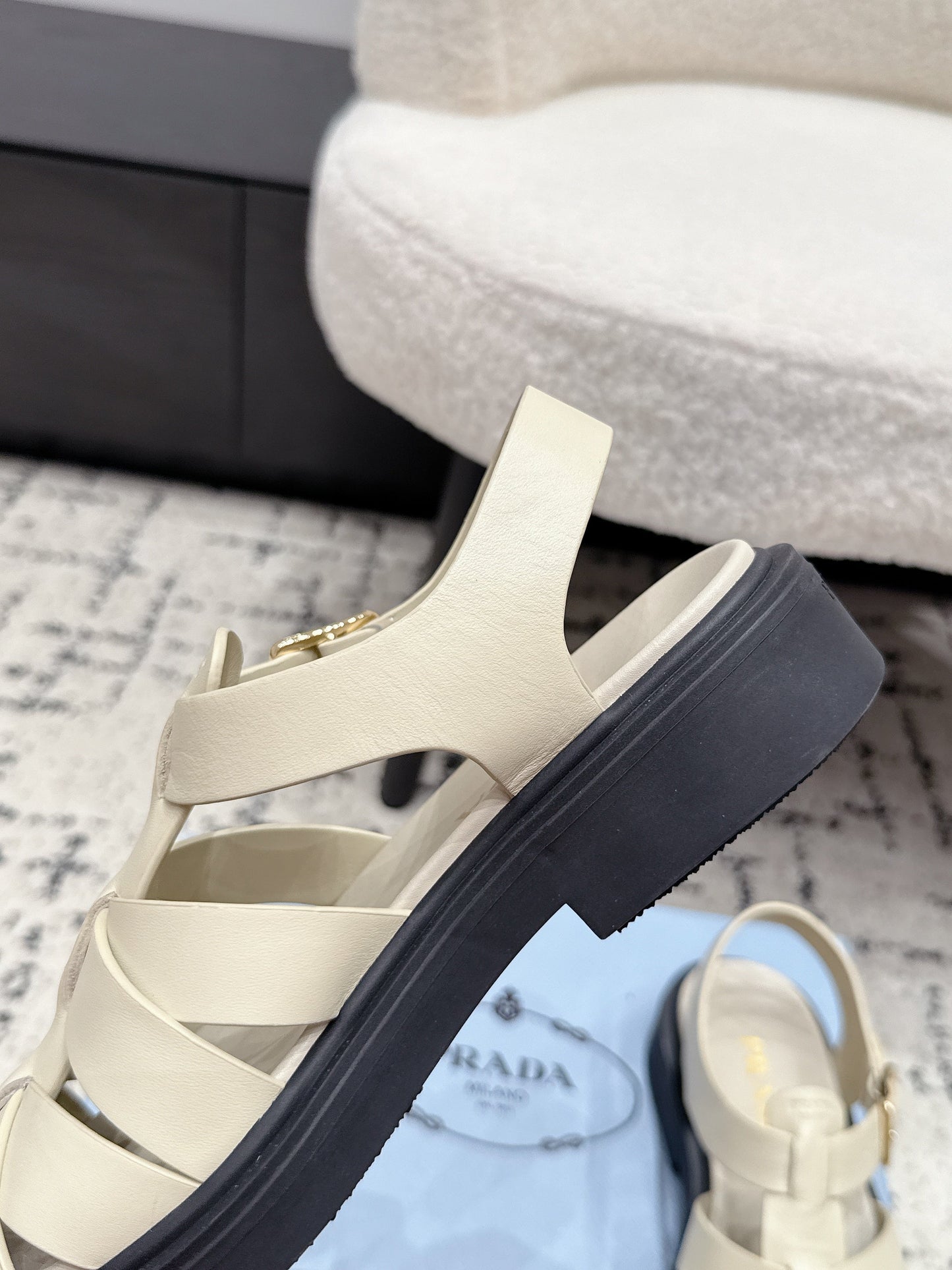 Prada 2026 Fisherman Sandals Retro Cowhide Leather 769834