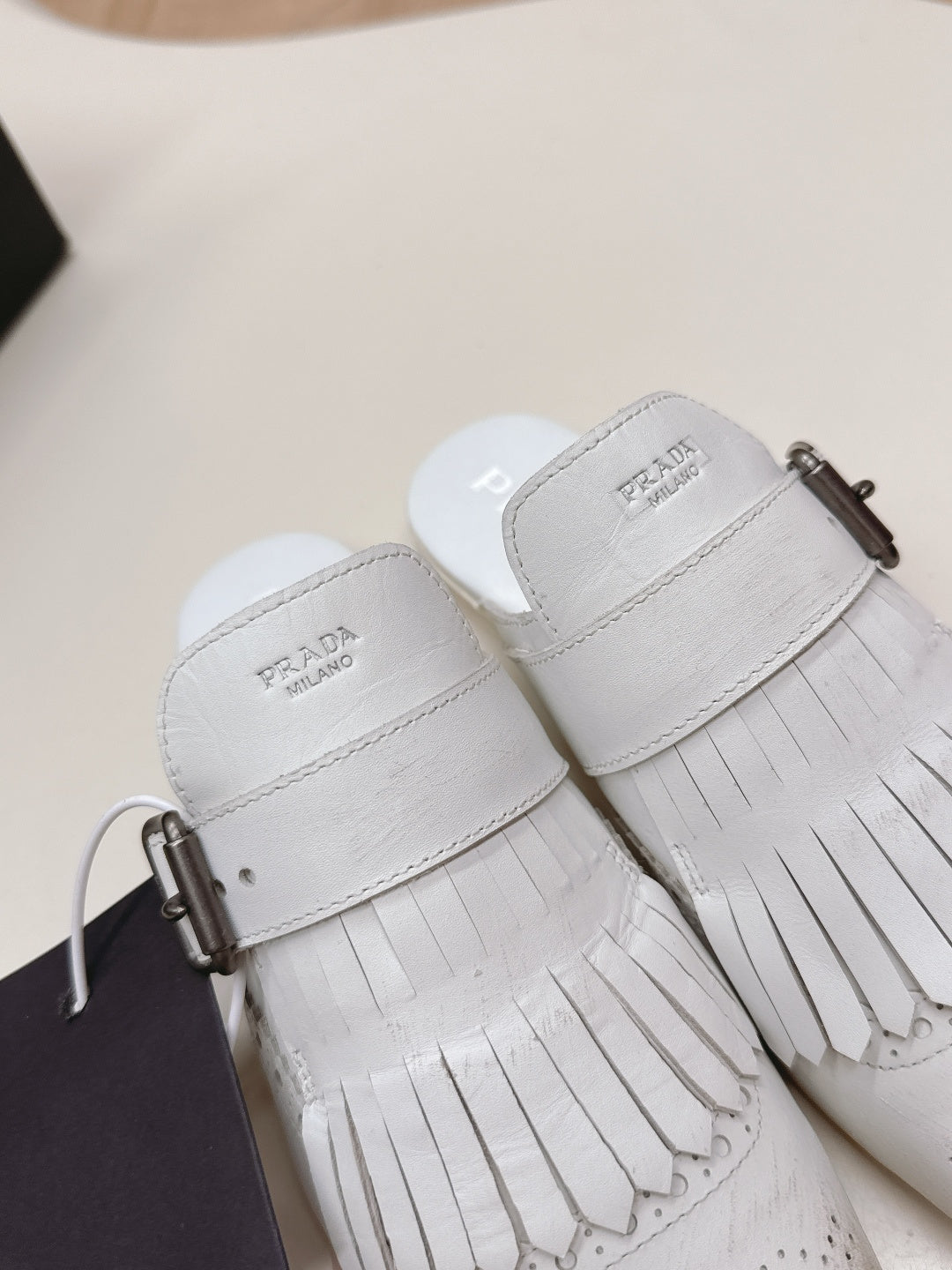 PRA 26S Mule White Calfskin 600594