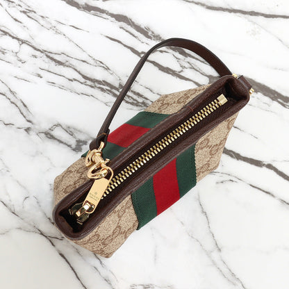Gucci 2026 Large Shoulder Bag With Web 40cm Sand mix Brown Canvas Leather