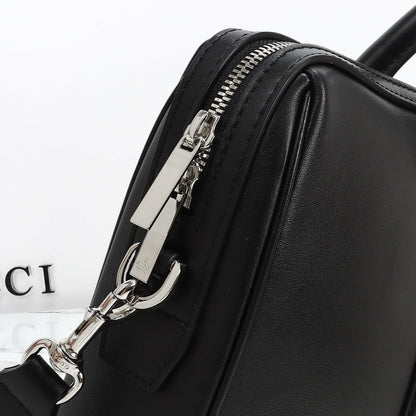 Gucci 2026 Mega Web Trademark Briefcase 38cm Canvas Leather