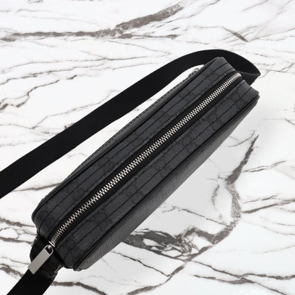 Gucci 2026 Essence Classic Mini Bag 22cm Black Canvas Leather