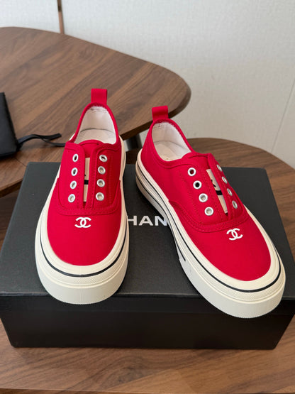 Chanel 2026 Casual Sneaker Canvas Sheepskin 833974