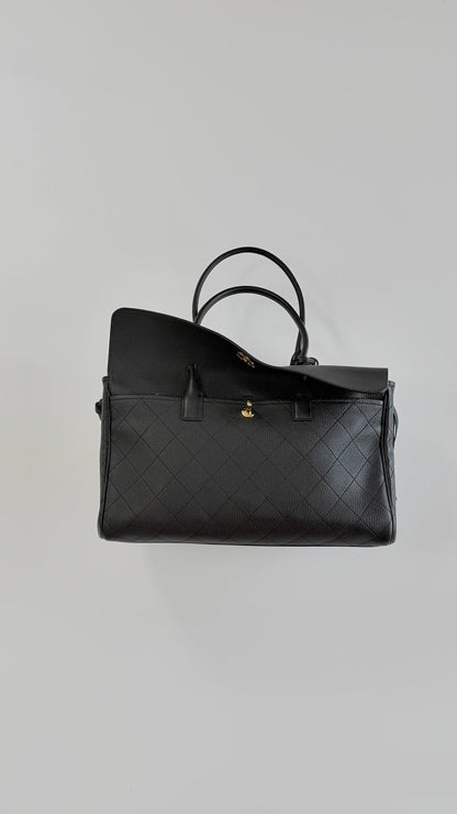 Chanel 2026 Shopping Bag 38cm Black Calfskin