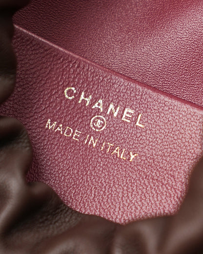 Chanel 26 Drawstring Bag Coffee Lambskin