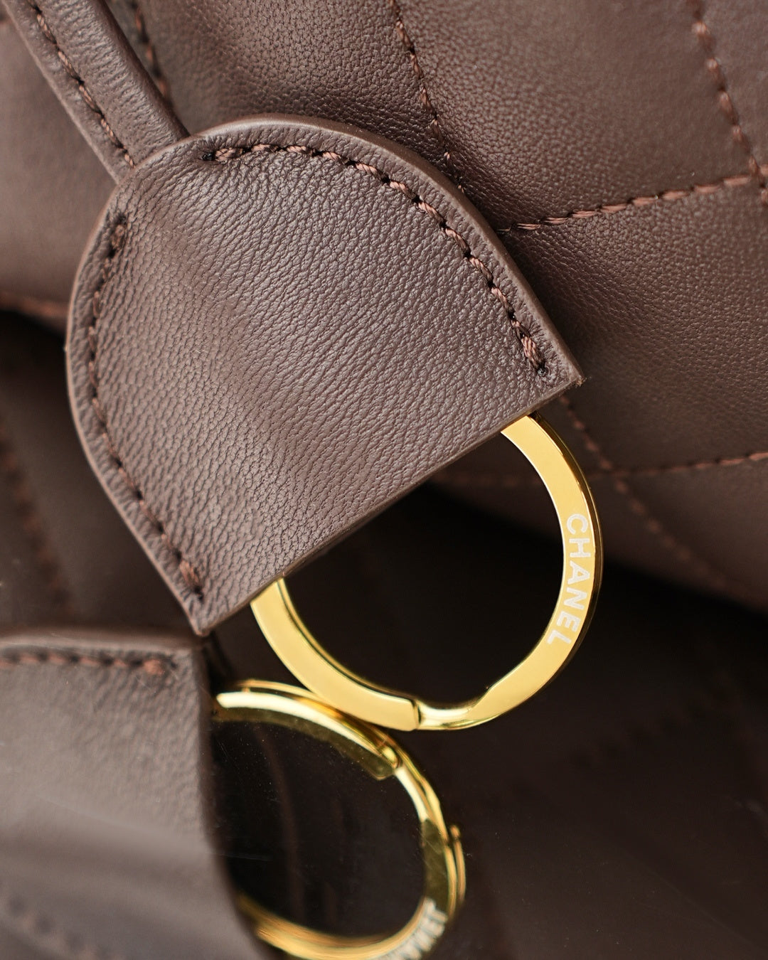 Chanel 26 Drawstring Bag Coffee Lambskin
