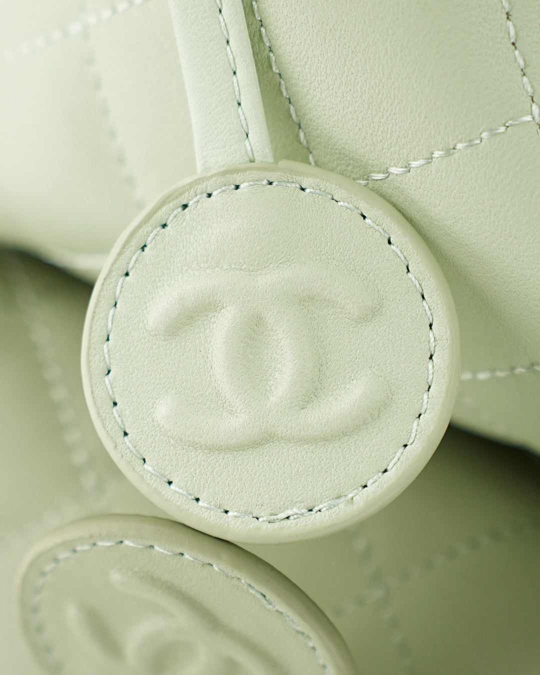 Chanel 26 Drawstring Bag  Light Green Lambskin