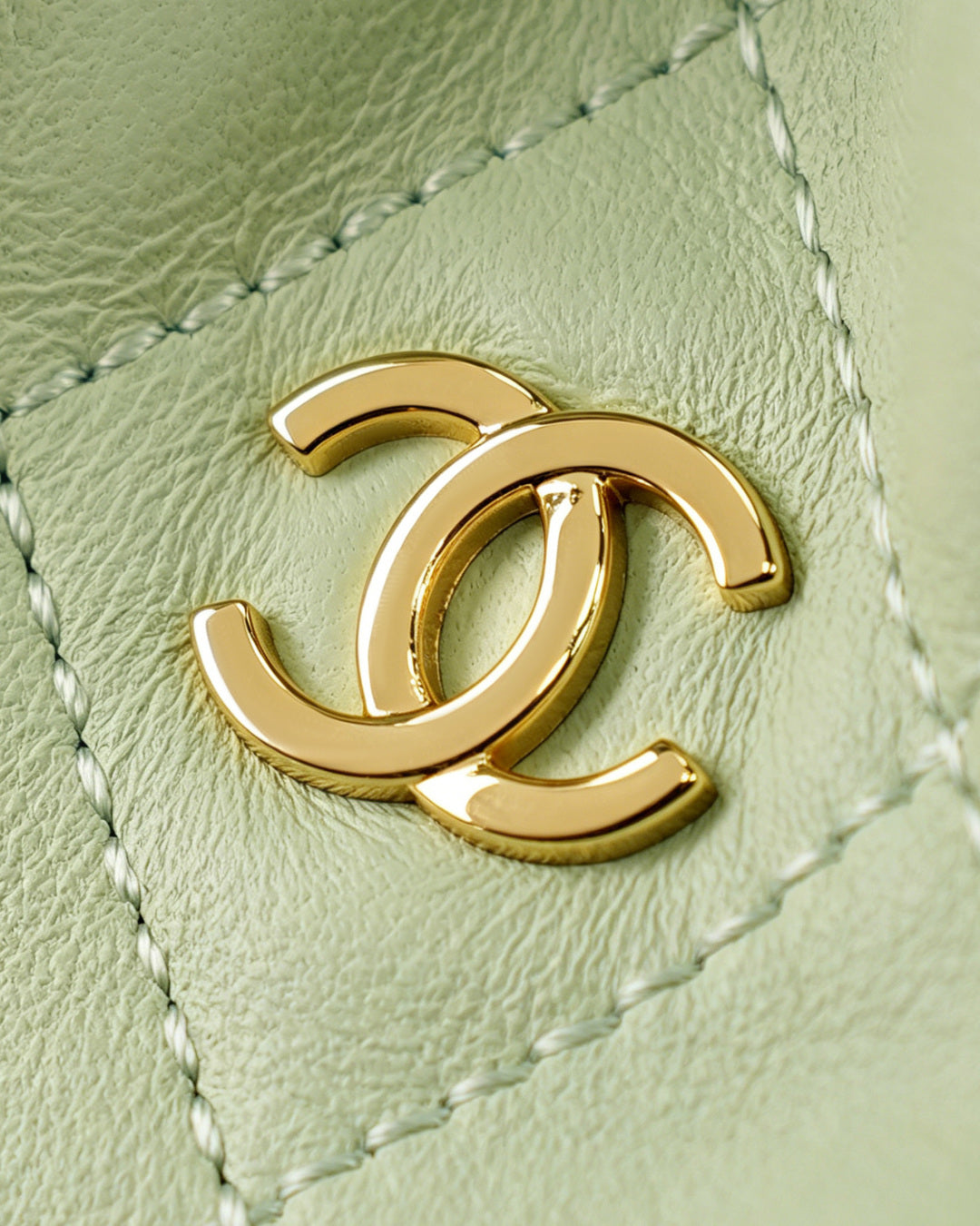 Chanel 26 Drawstring Bag  Light Green Lambskin