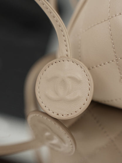 Chanel 26 Drawstring Bag Light Apricot Lambskin