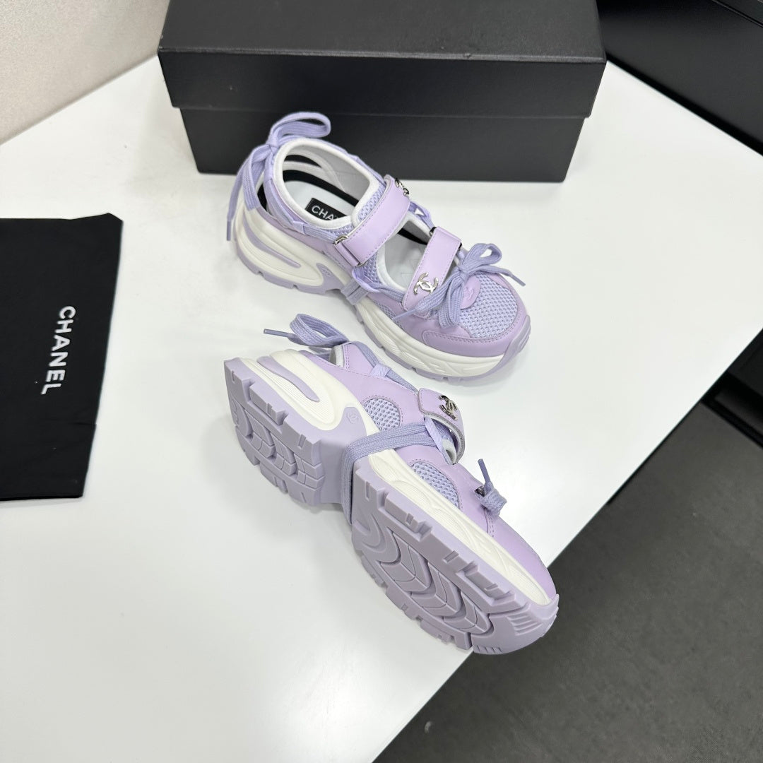 Chanel 2026 Premium Casual Sneakers 55mm Mesh Calfskin 894895
