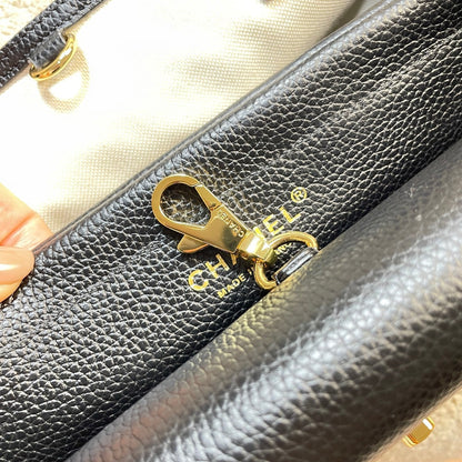 Chanel 2026 Large Urban Essential Bag 43cm Black Beige Leather Suede