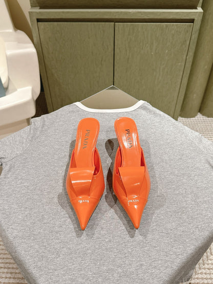 PRA 2026S High Heel Mule 65 Orange Sheepskin 657670