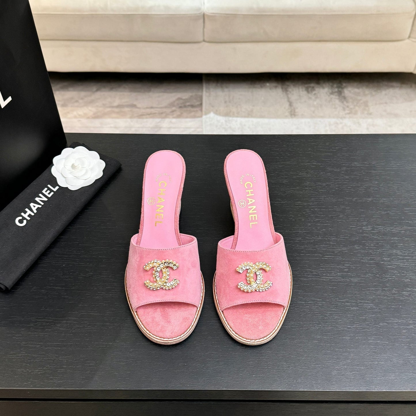 CC 2026 Wedge Sandals 65 Suede