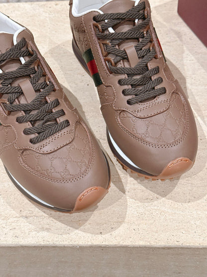 GG 26 Couple Sneakers Brown Cowhide 630702