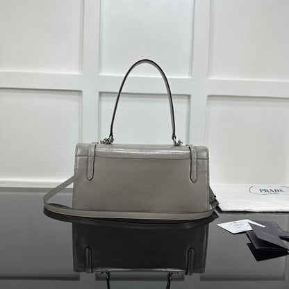 Prada 2026 Medium Shoulder Bag 32cm Patent Calfskin