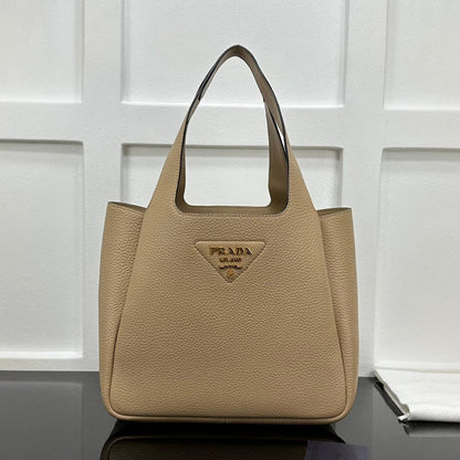 Prada 2026 Tote Bag Beige Calfskin
