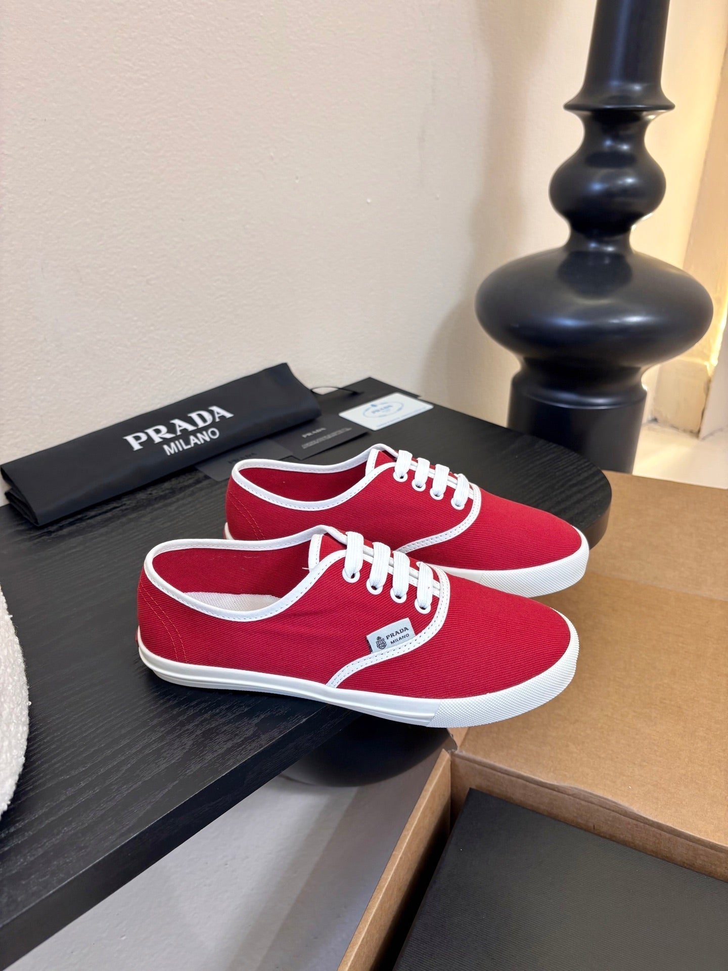 PRA 26S Casual Shoes Red White Canvas 627465