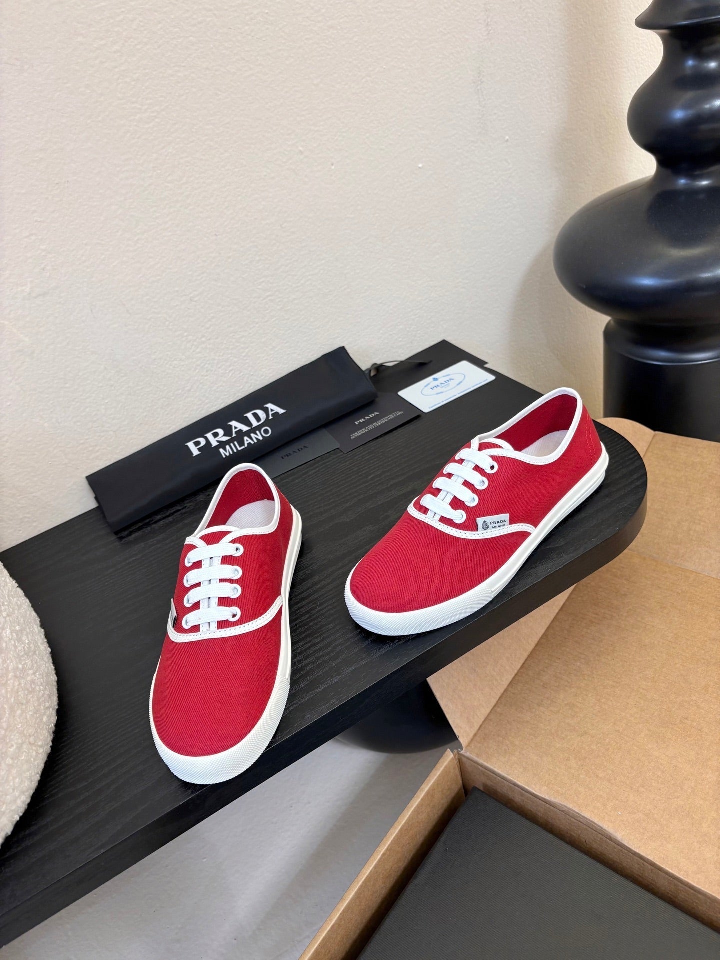 PRA 26S Casual Shoes Red White Canvas 627465
