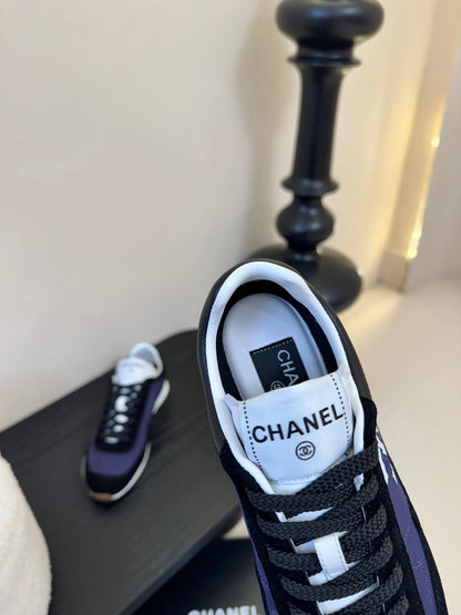 CC 26s Platform Sneakers Black Blue Sheepskin 627226