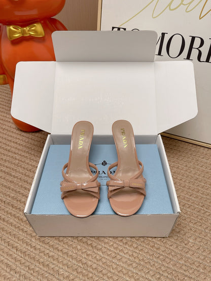 Prada 2026 Sandal 75mm Glossy Leather 854427