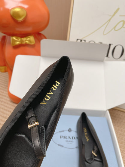 Prada 2026 Ballet Flat Black Leather 854606
