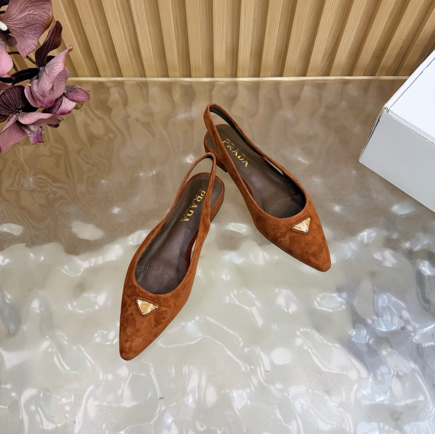 Prada 2026 Slingback Suede Leather 854172