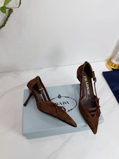 PRA 26SS Pumps 75  Dark Brown Suede 592351
