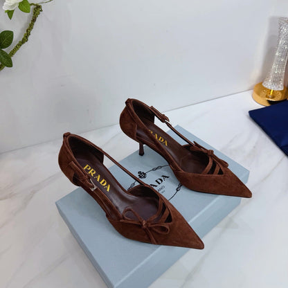 PRA 26SS Pumps 75  Dark Brown Suede 592351